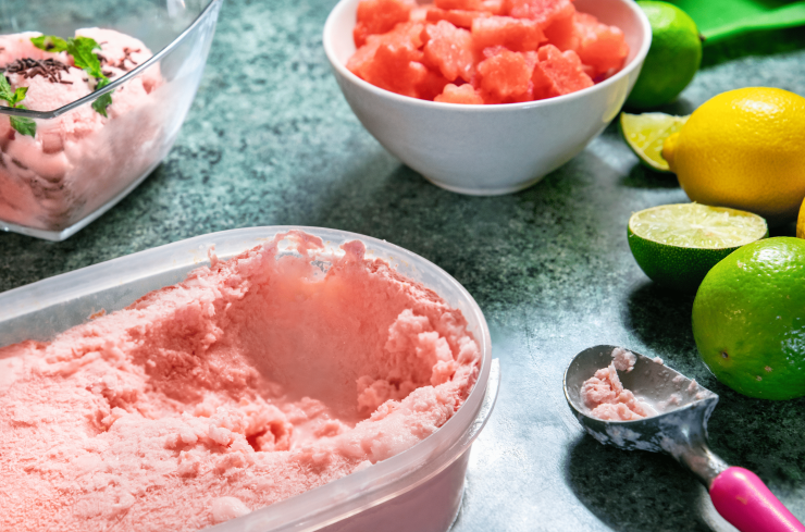  Domáca melónová zmrzlina