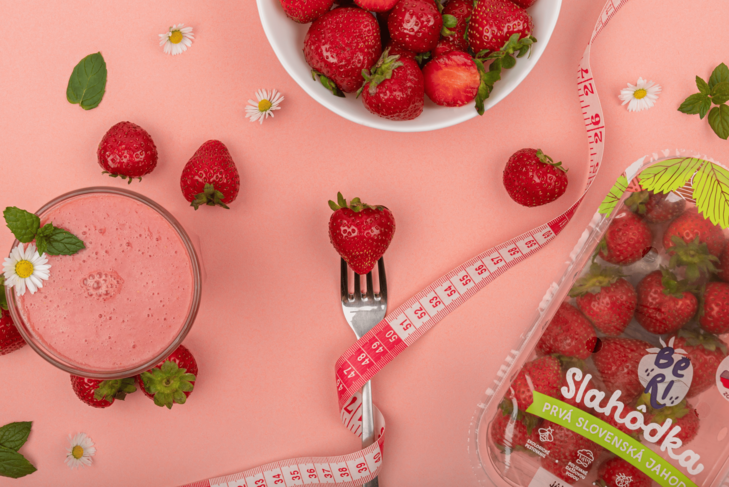  Domáci proteínový nápoj so slovenskými jahodami až 20 g bielkovín